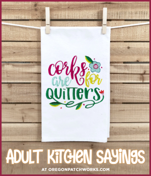 Bunnycup Embroidery Adult Kitchen Sayings