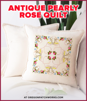 ARTISTIC DESIGNS Antique Pearly Rose Quilt