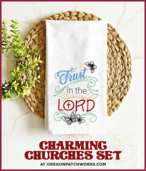 Aunt Martha’s Embroidery Charming Churches Set