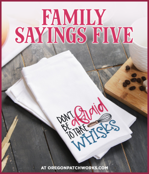 Bunnycup Embroidery Family Sayings Five