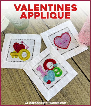 Bunnycup Embroidery Valentines Applique