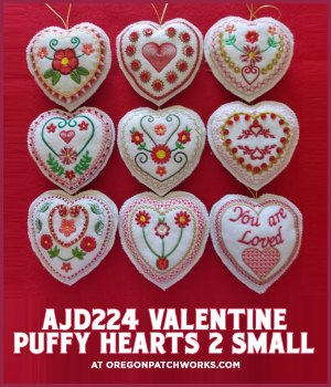 Aljay Designs Valentine Puffy Hearts 2 Small