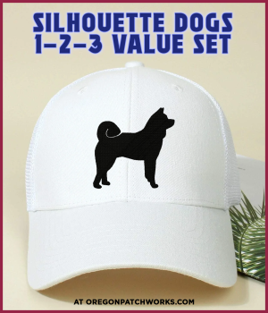 EMBROIDERY PLAYGROUND Silhouette Dogs 1-2-3 Value Set