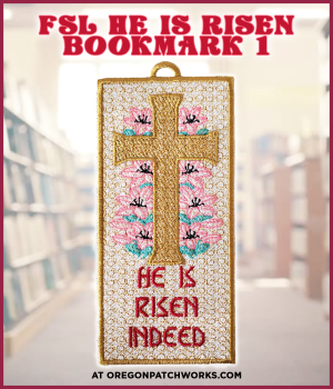 EMBROIDERY PLAYGROUND FSL He Is Risen Bookmark 1