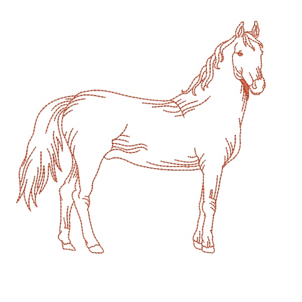 redwork horse